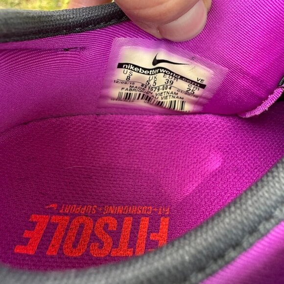 Nike Sneaker Women's Size 8 Pink Black Multicolor Fitsole Training Flex Adapt - Picture 7 of 10